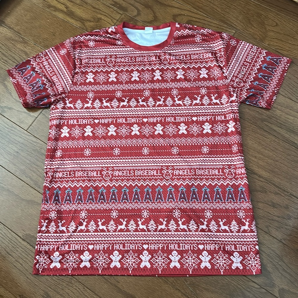 Los Angeles Angels Game Day Promo Christmas Print t-shirt XL